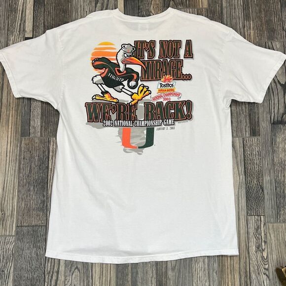 🏈 Vintage MIAMI HURRICANES College Football 2002 National Championship Tee - EU - Picture 1 of 11